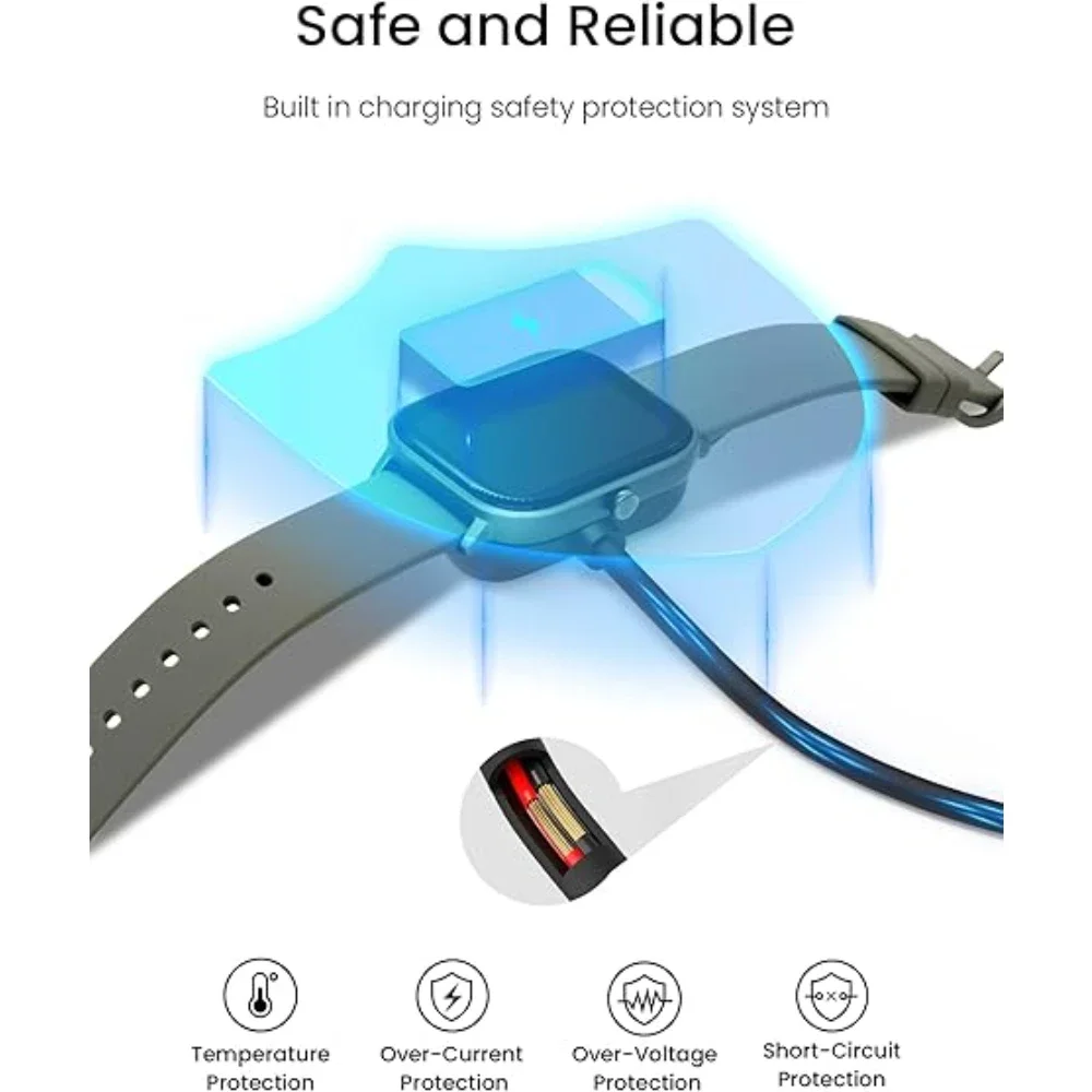 ل Amazfit GTS 2/GTS 2 Mini/GTR 2e/Bip 5/Bip 3/Bip U شاحن سريع شاحن USB ساعة ذكية كابل شحن استبدال شواحن