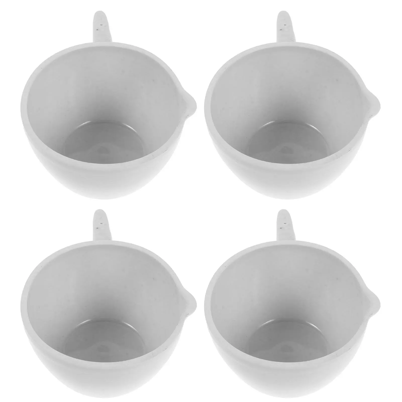 4Pcs Ceramic Evaporating Dish Porcelain Basin 70Ml Flat Handle Spout Lab Dish High Temperature Resistant Heating Liquid Samples