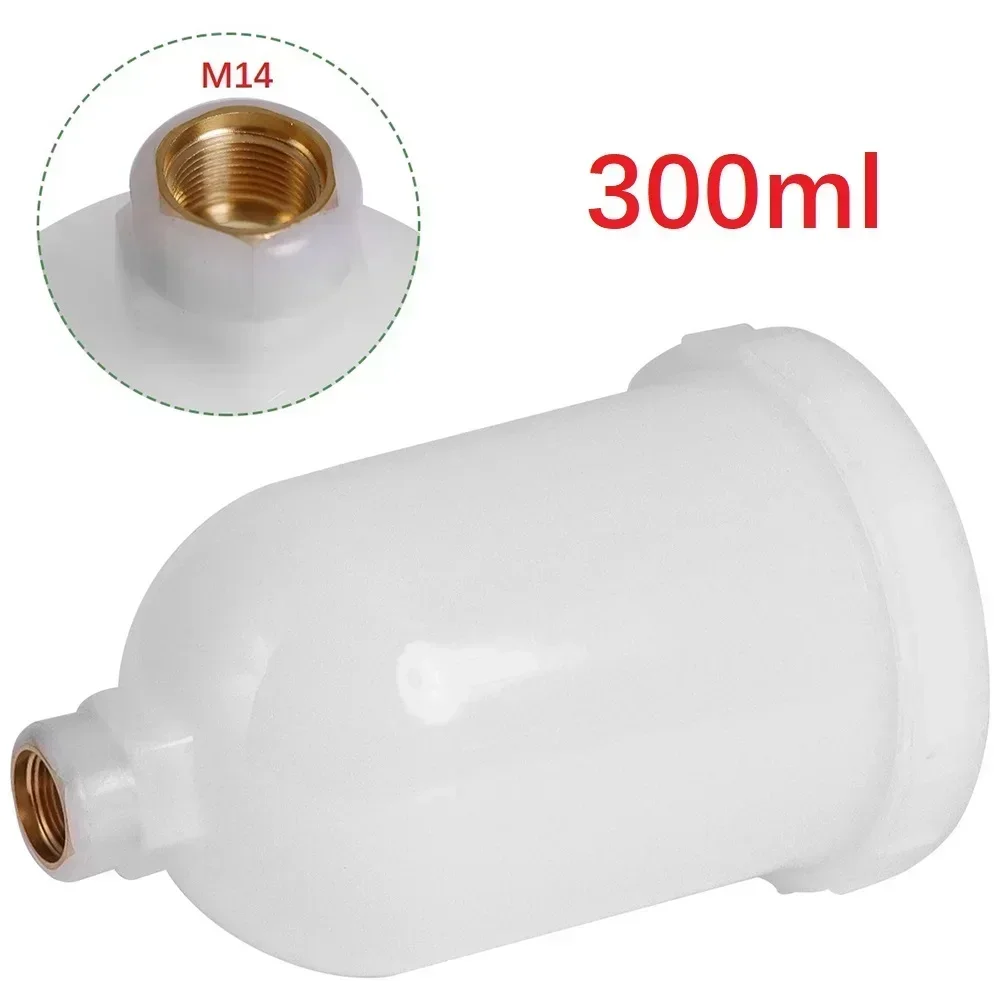 Copo de Pintura de Spray de Plástico Conector de Rosca Copo de Pulverizador Ferramenta para Peças de Pistola de Pulverização H2000 R100 Hvlp 300ml