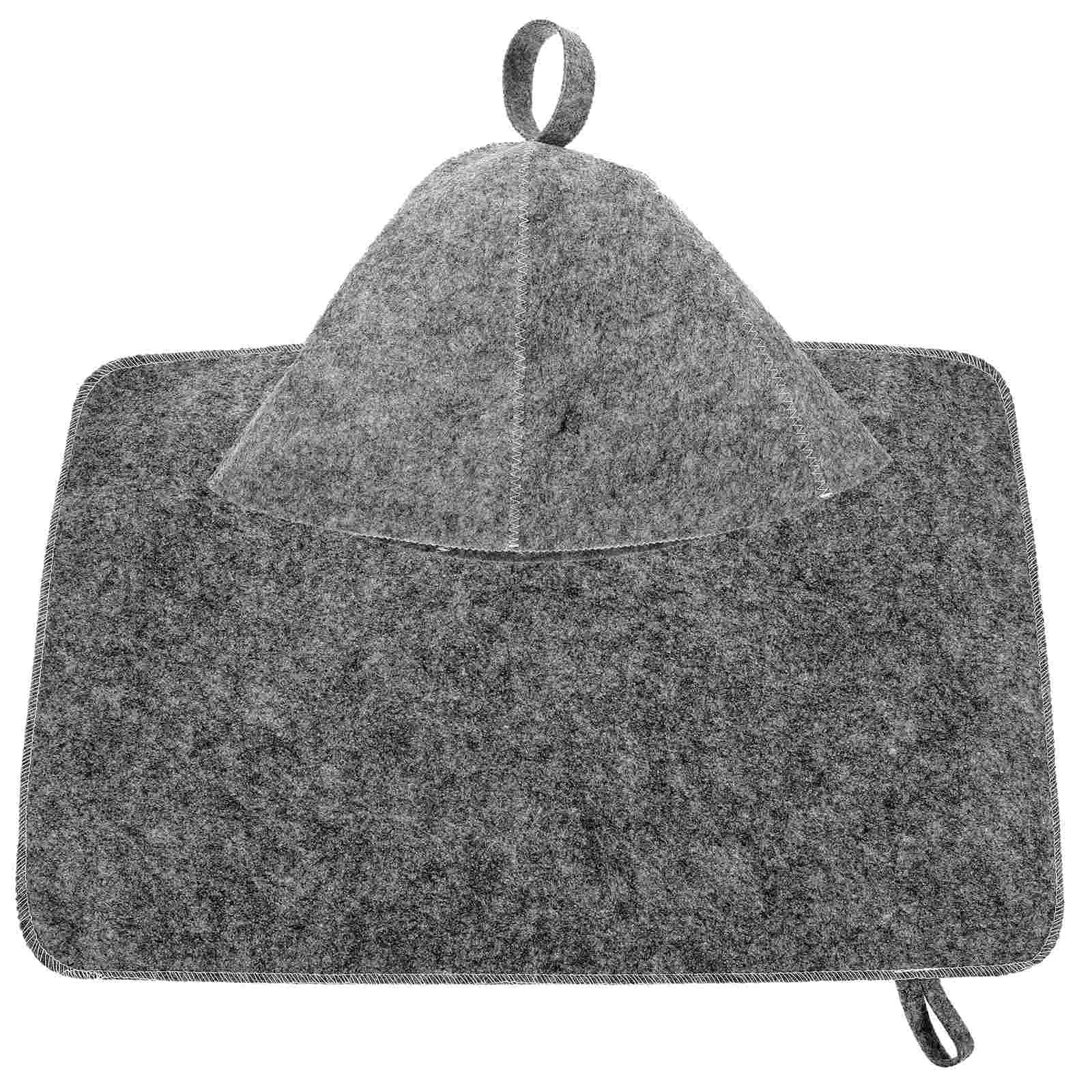 Hats Felt Sauna Lightweight Bath for Outdoor Absorbent Women Pad Grey Comfortable Caps Man