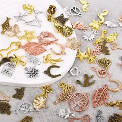 30Pcs Animal Charms Mixed Vintage Metal Beads DIY Bracelet Pendant Neacklace Accessories For Jewelry Making Findings