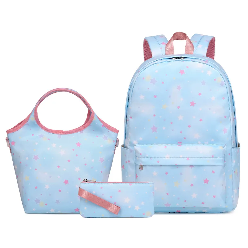 3 Pcs/Set School Bag for Girls Children Backpack Schoolbag Teenage School Backpack With Lunch box Pencil Case Kids Book Bag