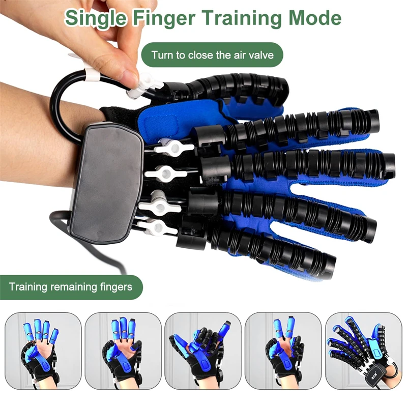 

Electric Stroke Therapy Robot Gloves for Hand Rehabilitation Massager Equipment to Aid Hemiplegia Arthritis Dysfunction Recovery
