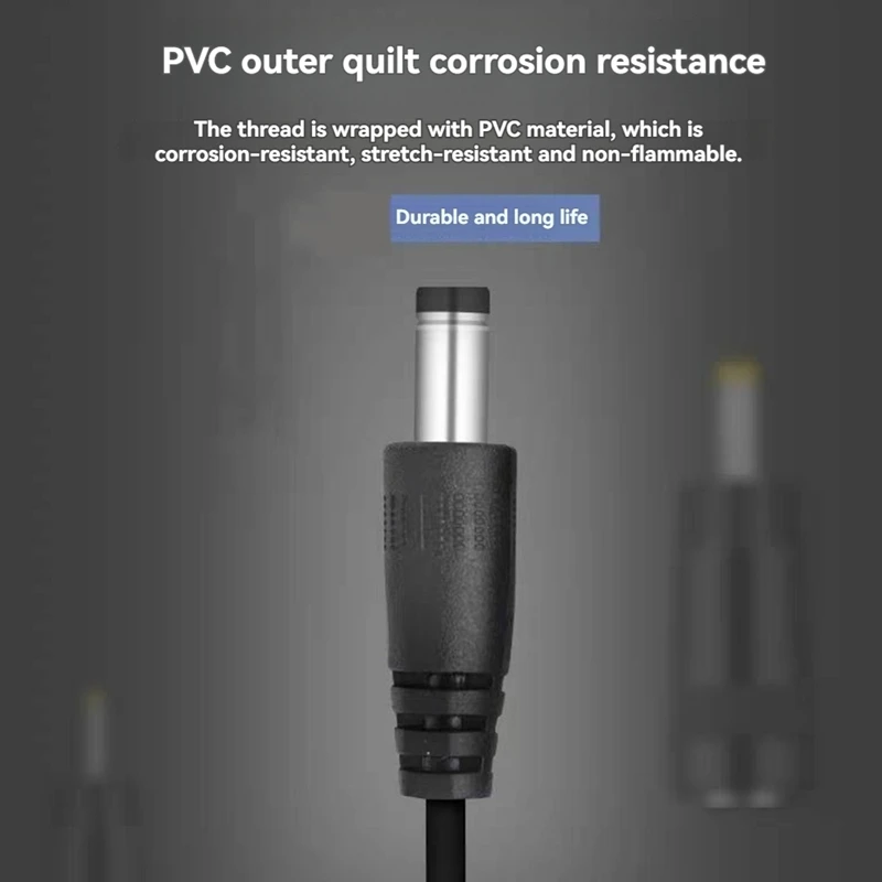 طقم كابل طاقة USB إلى DC من BAADE مع 8 محولات - مثالي لأجهزة التوجيه ومصابيح القمر وأضواء LED ومكبرات الصوت والمزيد