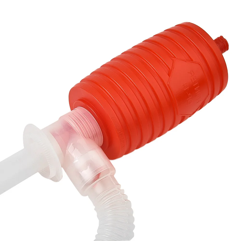 Fuel Pipe Car Water Hose Red+white Siphon Pump Gasoline Siphon Pump Liquid Gas Transfer Manual Siphon High Quality