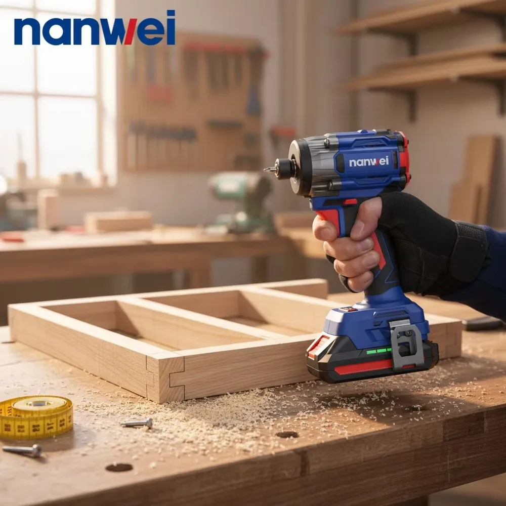 21V Brushless Cordless Electric Screwdriver Drill Li-ion Battery Industrial Grade Power Drill High Quality Toolbox