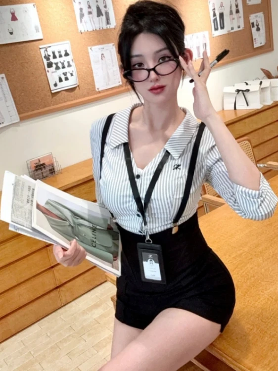 

Новый летний топ для похудения Lady Sea Siren в полоску с поясом, комплект из двух предметов, женский длинный свеч...