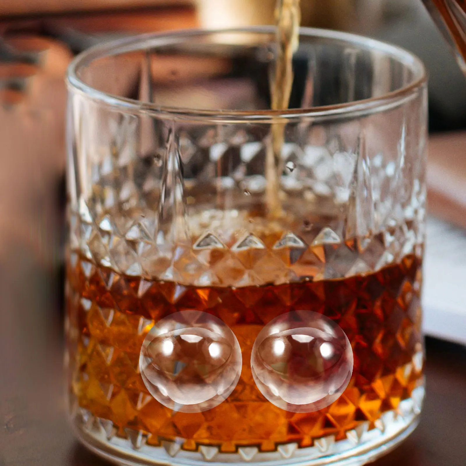 

6pcs 1 Inch Stainless Steel Ice Balls Reusable Whiskey Stones Non Melting Chillers Gift Set Metal Cubes For Drinks