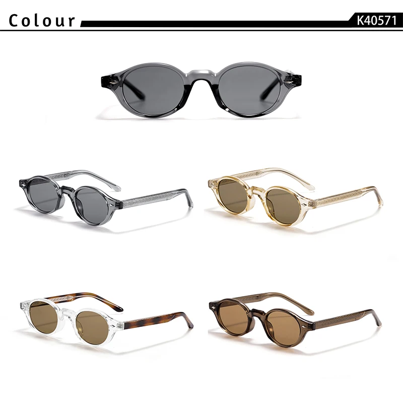 CATERSIDE Modische ovale Damen-Sonnenbrille, Vintage-Stil, kleiner Rahmen, luxuriöse Bügelenden, Sonnenbrille für Herren, Party- und Outdoor-Brille, UV400 – Detail 1