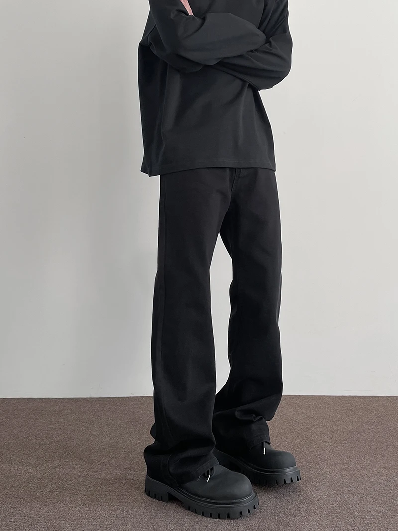 

Джинсы Cleanfit Basic Bla, прямые, с легким расклешением, в американском стиле, для мужчин и женщин, с эффектом похудения