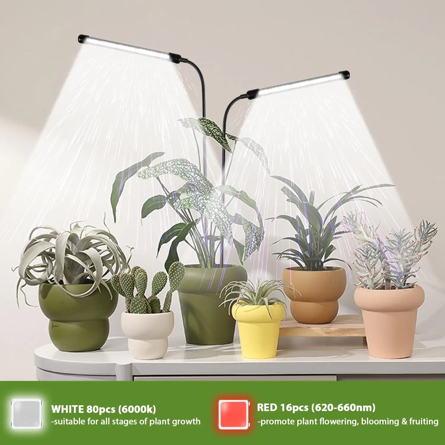 KEBINCPLED USB 5V Grow Lamp Full Spectrum Plant Lights With Control Fitolamp Lights Home Indoor Flower Seedling Clip Phyto Lamp