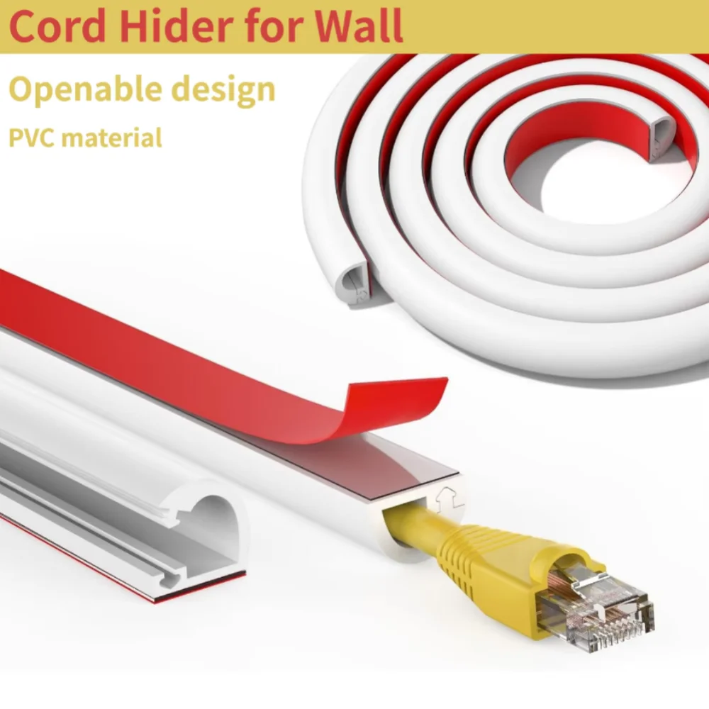 Protectores de Cable de conducto eléctrico Flexible de PVC, 1m/39,37 pulgadas, revestimientos de cubierta de Cable de suelo con apertura lateral semicircular, 1 ud.