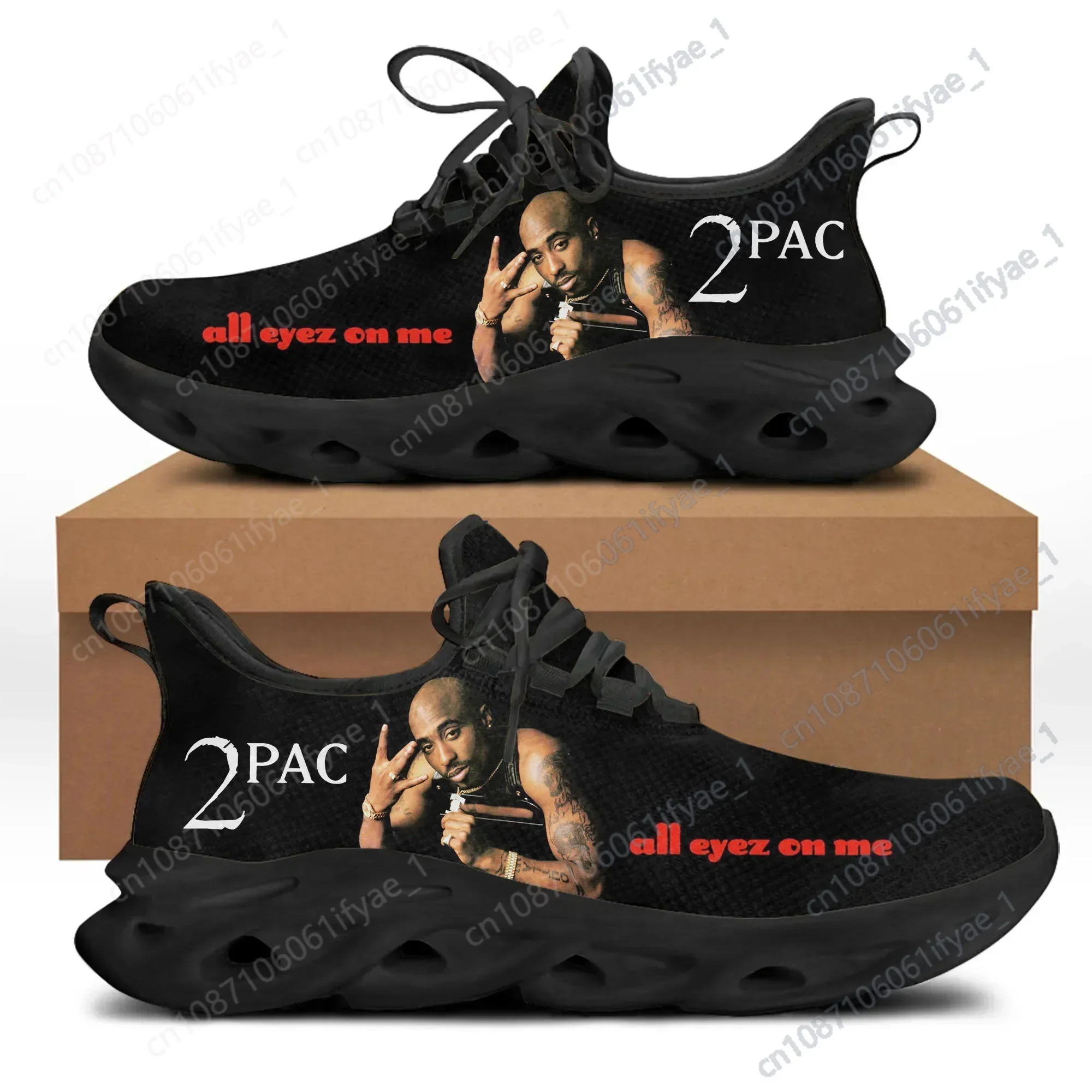 Rap 2pac Tupac Flats Sneakers Herren Damen Sport Laufschuhe alle Augen auf mich hochwertige DIY Sneaker maßge schneiderte Schuh