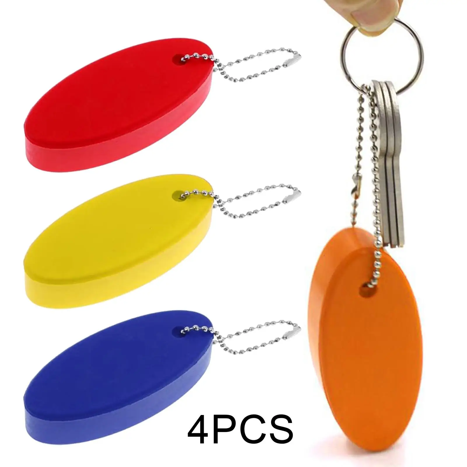 

4Pcs Buoyant Keychain Boat Keyring for Outdoor Water Sports Yachting Kayak