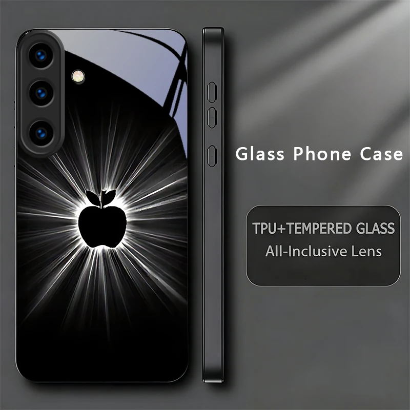 Dark Fruit Eclipse Black Phone Case For Samsung Galaxy S26 Ultra S25 Edge S24 FE S23 Plus S22 S21 S20 S22 S25 24 5G Glass Cover