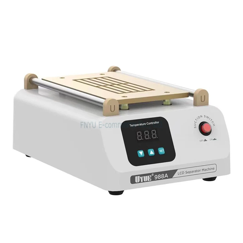 UYUE เครื่องแยกหน้าจอ, เครื่องแยกหน้าจอ LCD 988A ปั๊มสุญญากาศในตัวสำหรับแพลตฟอร์มทำความร้อนที่รื้อหน้าจอโทรศัพท์8นิ้ว