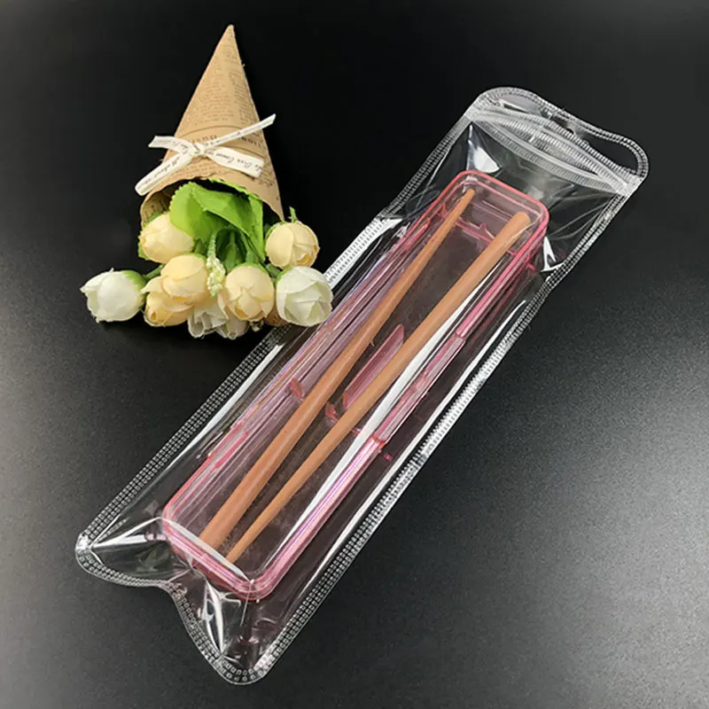 50pcs Transparent Self Sealing Bags Hang Pouch Thicken OPP Bags for DIY Jewelry Retail Display Packaging Storage Ziplock Bag