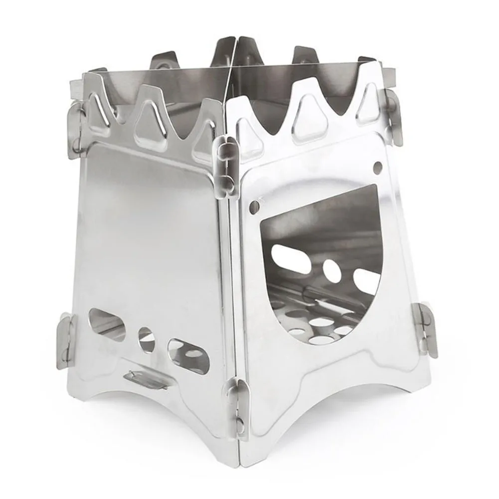 Wood-Burning Stove Folding Stainless Steel Stove Compact Design For Easy Transportation Long-Lasting Performance