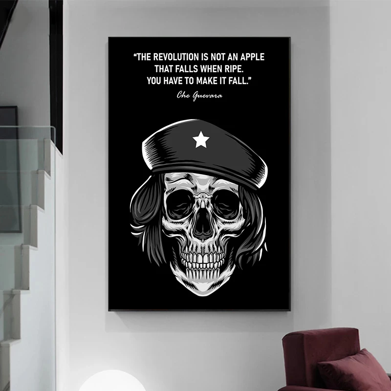 Che Guevara Quotes Poster Character Celebrity Quotations Canvas Painting Pictures Kitchen Bar Room Wall Decor Aesthetic Decor