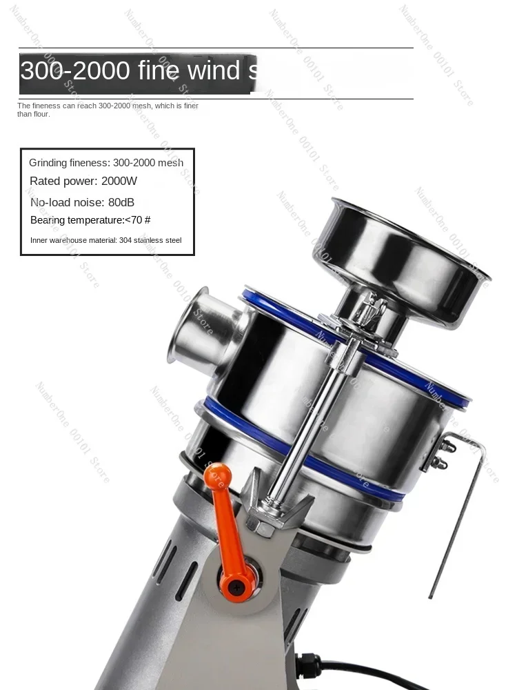 Small Air-Flow Super Fine Grinding Machine Water-Cooled Chinese Herbal Medicine Powder Machine