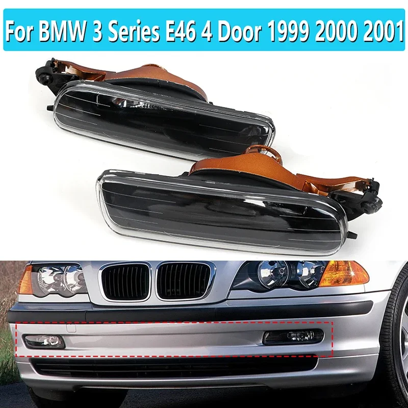 

1 Pair For BMW 3 Series E46 4 Door 1999 2000 2001 Fog Light for BMW Left Right Fog Lamp Lights Driving Lamps Cover without bulbs