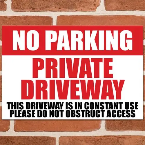 PRIVATE DRIVEWAY Parking Metal Signs Car Park Keep Clear Garage Wall Sign Plaque --Tin Sign