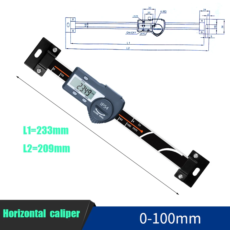 0-150mm 0-200mm 0-300mm 0-100mm Verticale digitale lineaire schalen Verticale schuifmaat 0,01mm