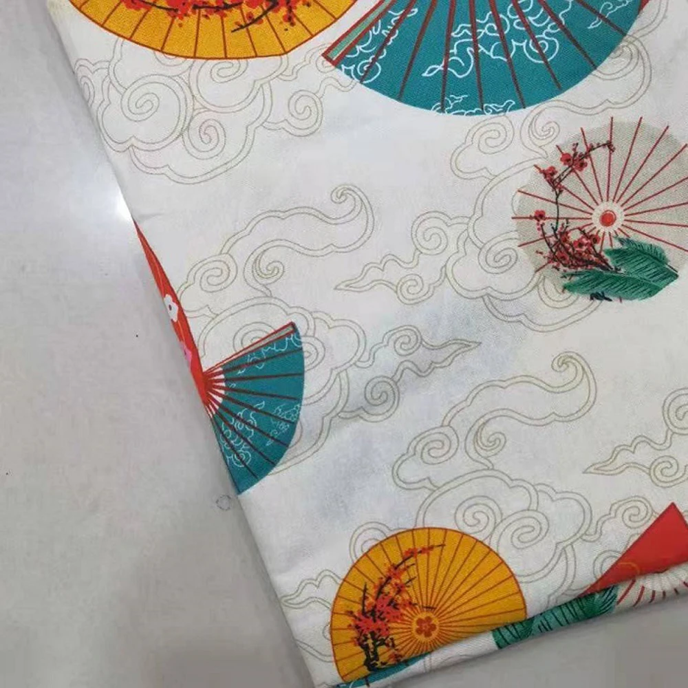 Japanese Fresh Fan Cotton Fabric And Wind Fabric 40 × 50cm/50 × 150cm