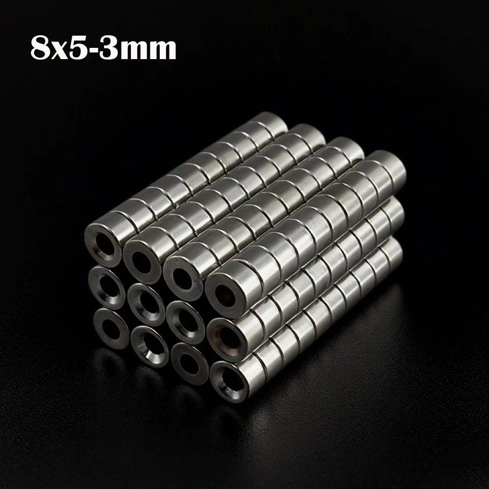 Powerful Neodymium Magnet 8x5-3mm Round Super Strong Magnets with Hole NdfeB Permanent Magnetic Imanes DIY Refrigerator Magnet