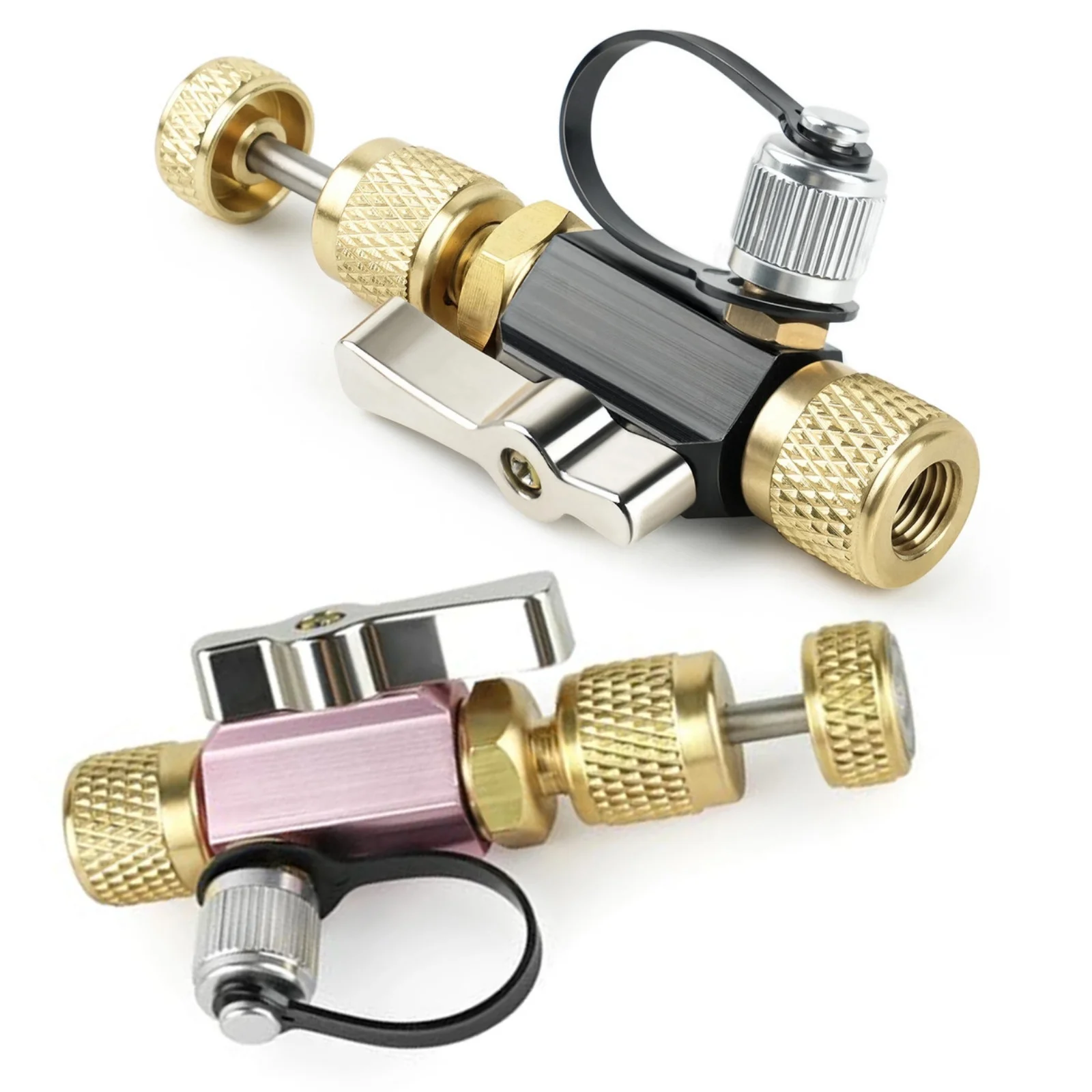 Valve Core Removal Tool Vacuum-Rated Valve Core Removal Tool Valve Core Disassembly R410A 5/16in Female Flare 1/4in Male Flare