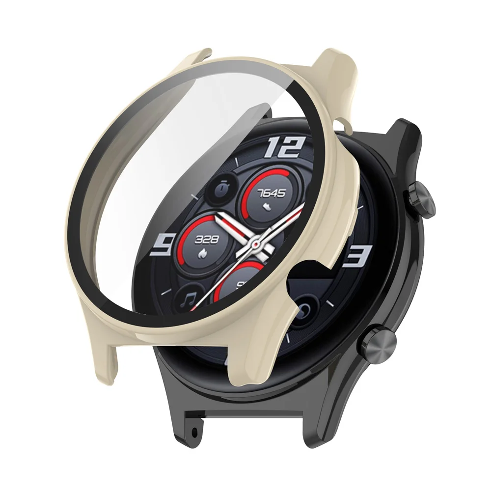 BEHUA Panzerglas+Hülle für Honor Watch 4 SmartWatch Rundum-Displayschutz Harte PC-Schutzhülle für Huawei Honor Watch4 Cover – Detail 9