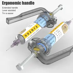 Herramientas de reparación portátiles, herramienta de propulsión de pistón de tubo de acero de aleación, dispensador de émbolo de refuerzo de pasta de soldadura, jeringa Manual