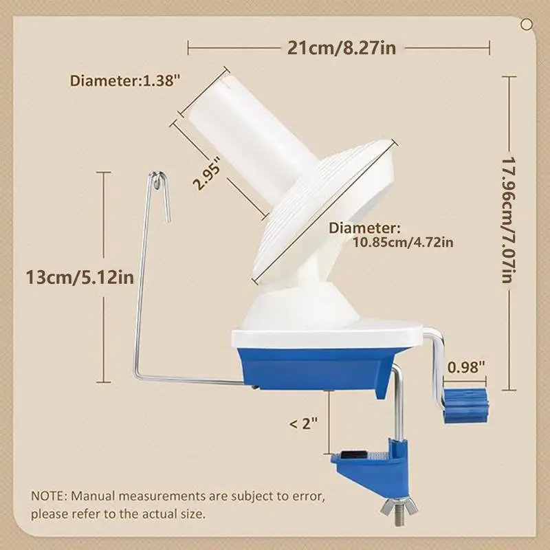 Crochet Yarn Winder Hand Yarn Winder For Knitting Yarn Ball Winder With Lower Noise For Crocheting Portable Hand Operated Yarn