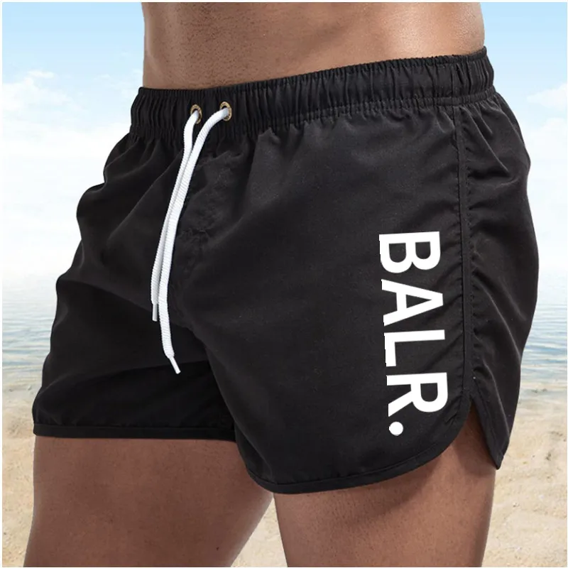 2024 Trendy BALR Brand Summer Quick-Dry Shorts Men Swimwear Beach Shorts Swim Shorts Beach Wear Sports (9 Colors) Men\'s Clothing