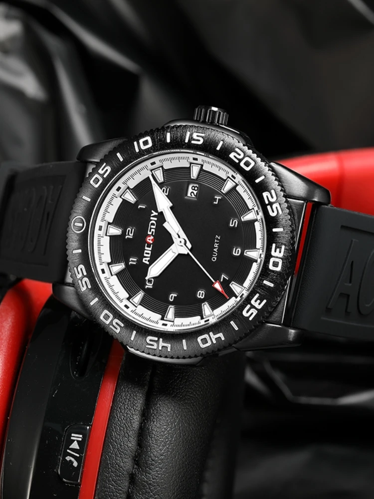 Reloj de moda informal para hombre, resistente al agua, calendario luminoso, multifuncional