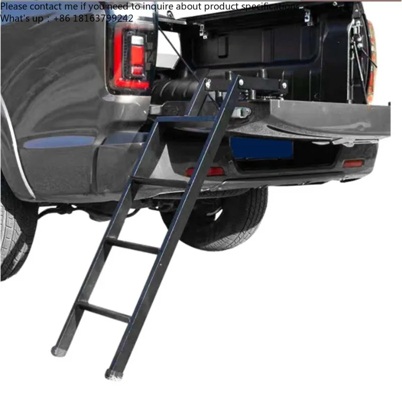 

Pickup Truck Tailgate Ladder Truck Tailgate Ladder Foldable Compatible for Pickup Truck's Bed Aluminum Step Grip Plates