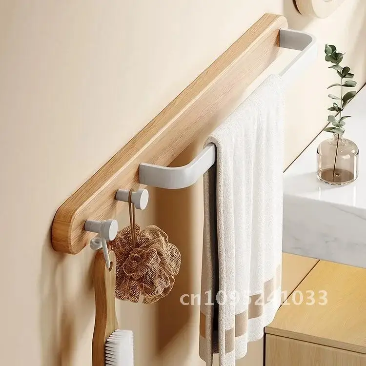 

Nordic towel rack with hooks for bathroom towels space bathroom kitchen wood for hooks towels and accessories aluminum solid