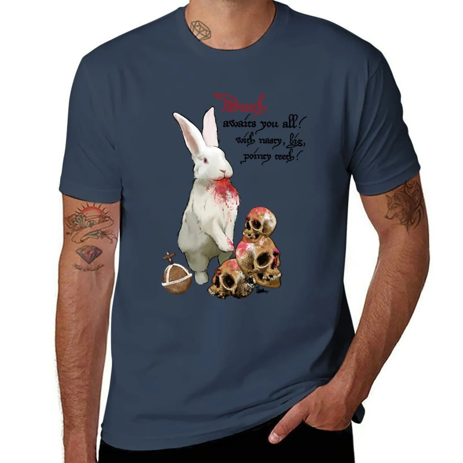 

Killer Rabbit of Caerbannog T-Shirt Casual Daily Wear Short Sleeve Top