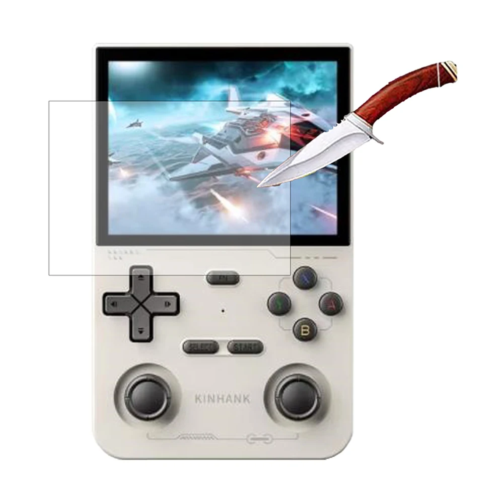Pellicola proteggi schermo da 3,5 pollici Pellicola protettiva in vetro temperato HD 9H antigraffio Pellicola protettiva trasparente per console di gioco portatile retrò K36
