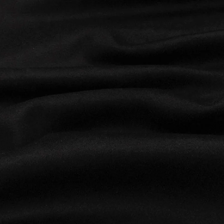 Black wool fabric cashmere fabric 600g/meter middle thickness warm and smooth,WF270