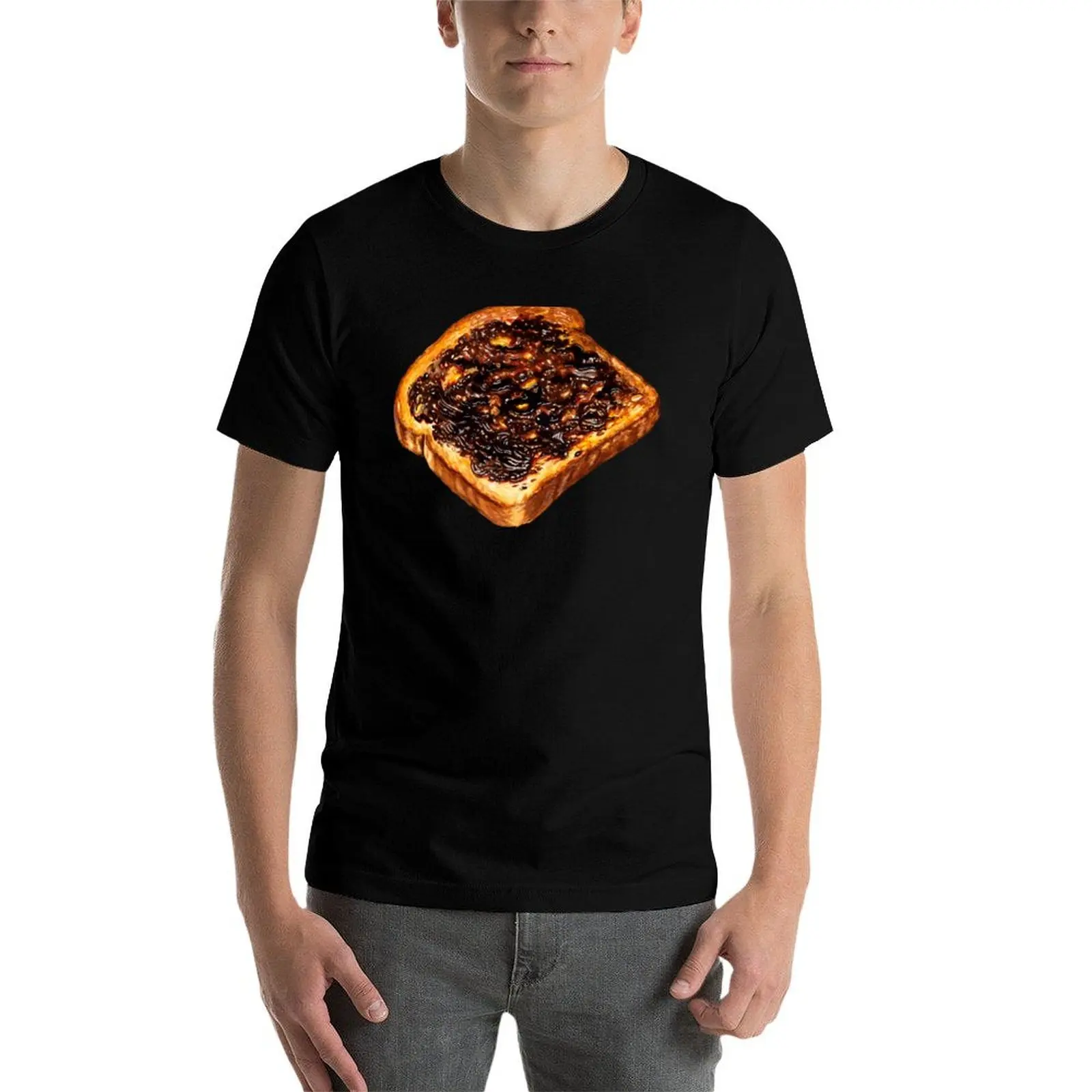 

Vegemite Toast Pattern T-Shirt man graphic t shirt t shirt for man 100 percent cotton T-Shirt