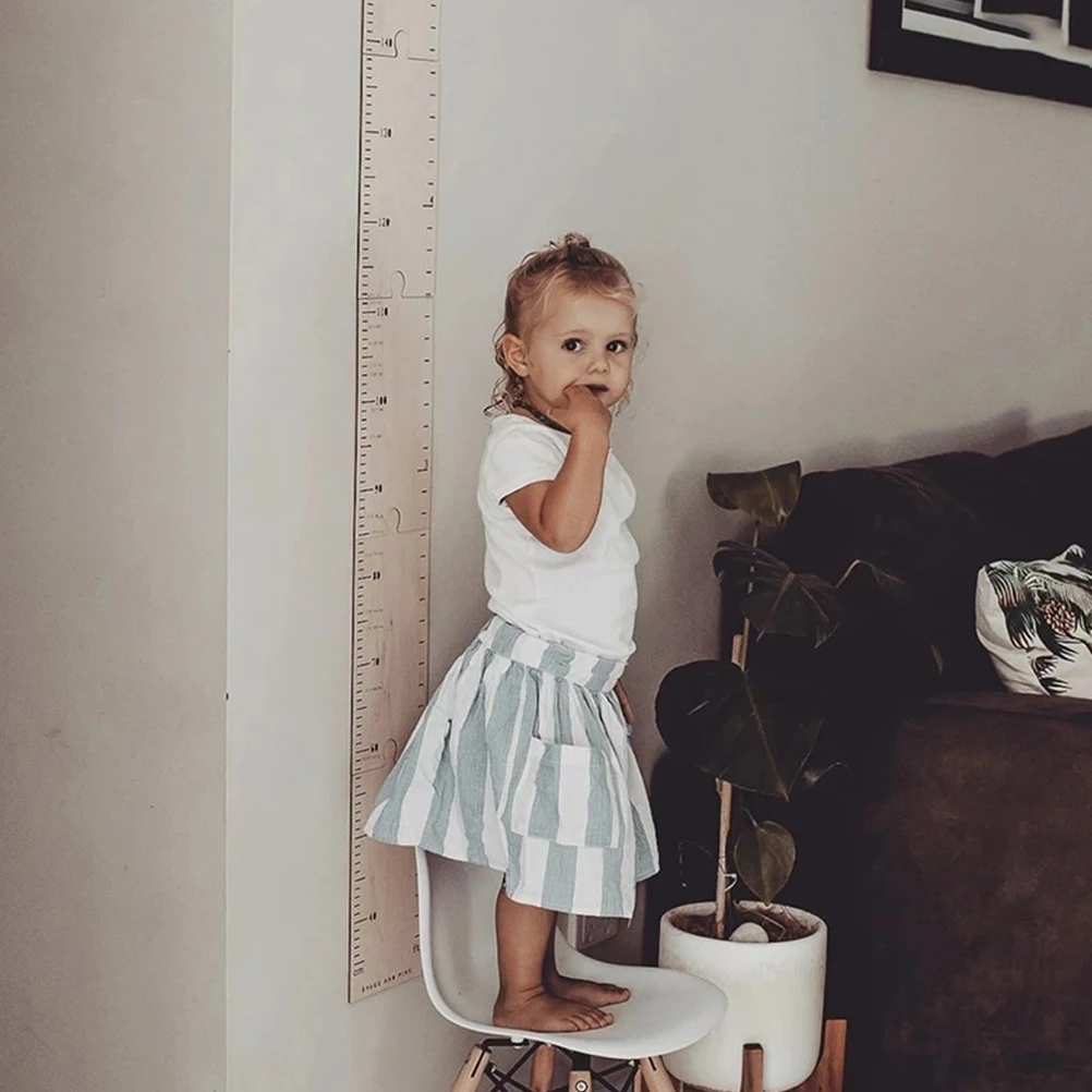 

Wooden Height 60 210CM Growth Wall Adhesive Room Measurement Height Growth Chart Tracker Sticker