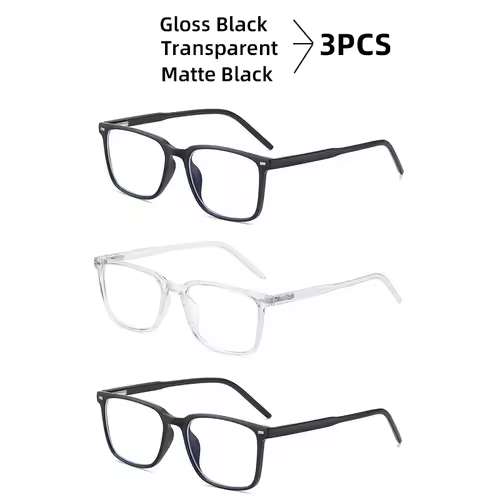 VIVIBEE Classic Square Blue Light Blocking Men Glasses Computer Gaming TR90 Black Anti Ray Eyeglasses Better Sleep Clear Eyewear - Image 8