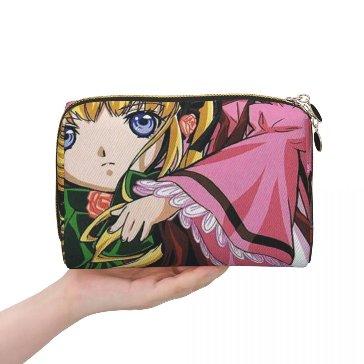 Romantic Anime Rozen Maiden Wantage Women Cosmetic Bags Travel Makeup Organizer Pouch Toiletry Storage Dopp Kit Box