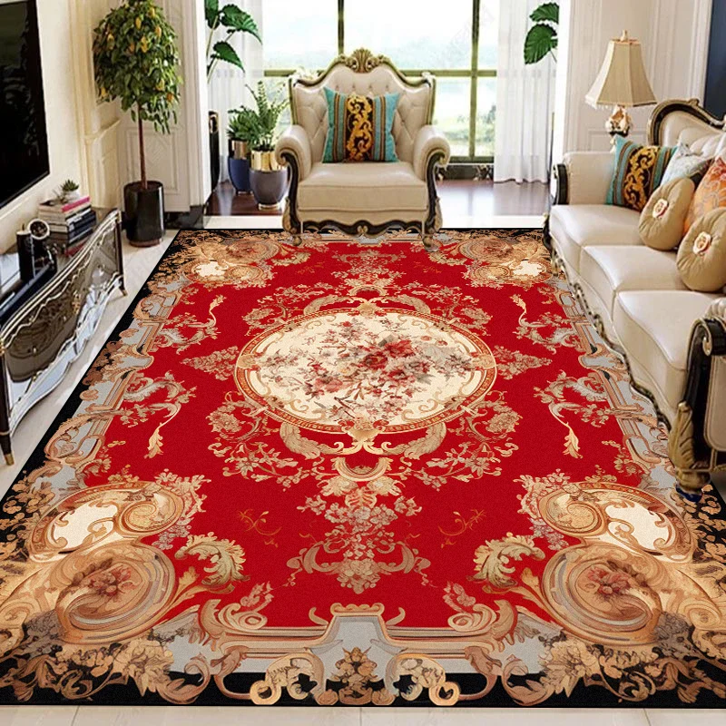 European Luxury Carpet for Living Room Decoration Home Bedroom Large Carpet Non-slip Coffee Tables Mat Washable Lounge Rug