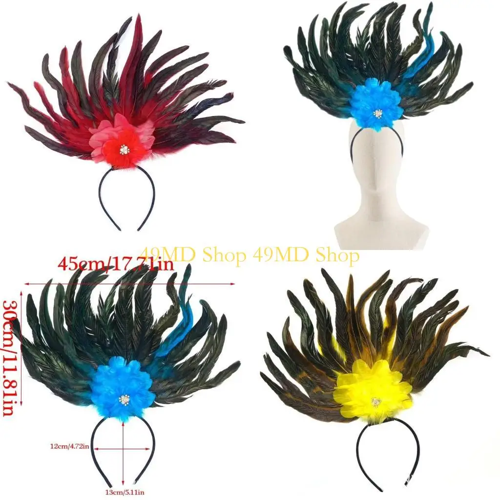 

49MD уникальный головной убор с перьями, костюм, головные уборы, аксессуары для волос для свадеб и выпускных вечеров