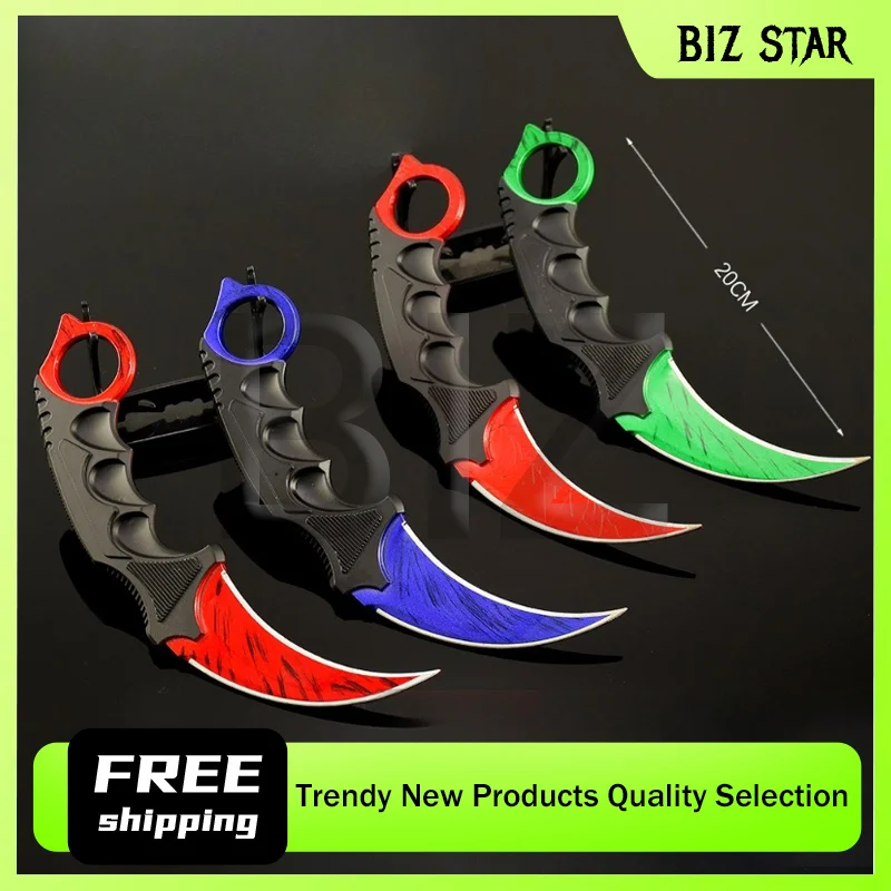 20cm/7.87in Gadżety do gier Crimson Web Claw Knife z kaburą Model broni Melee Sword Metal Craft Ornament Boy Toy Gift