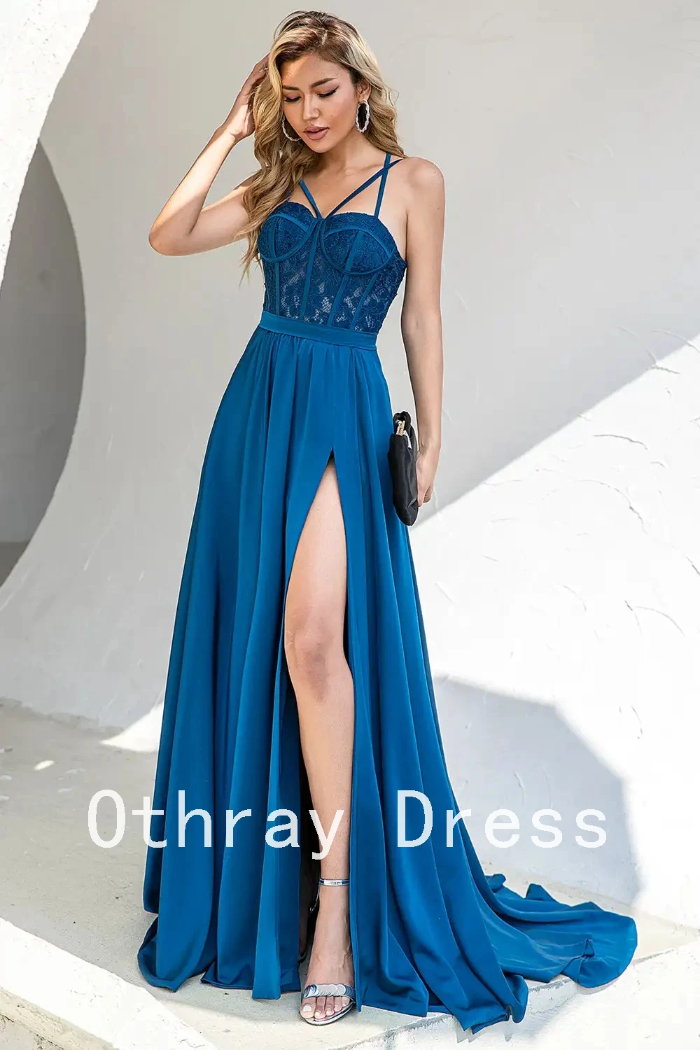 Vestido de fiesta de gasa fluido con forma de corazón y corsé de encaje Vestido de fiesta de noche plisado con corte en A sexy Vestido de fiesta de noche plisado con espalda abierta