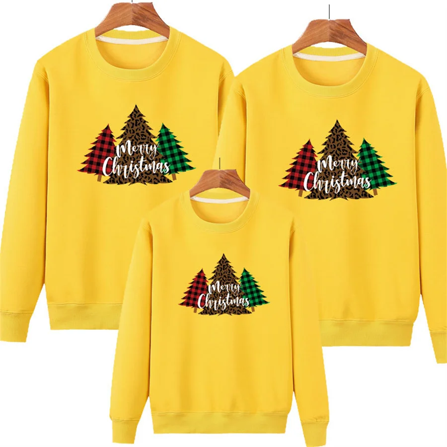 Family Christmas Jersey Xmas Jumper Couple Kids Baby Santa Sweaters Mother Father Baby Matching Sweatshirt Family Look Winter