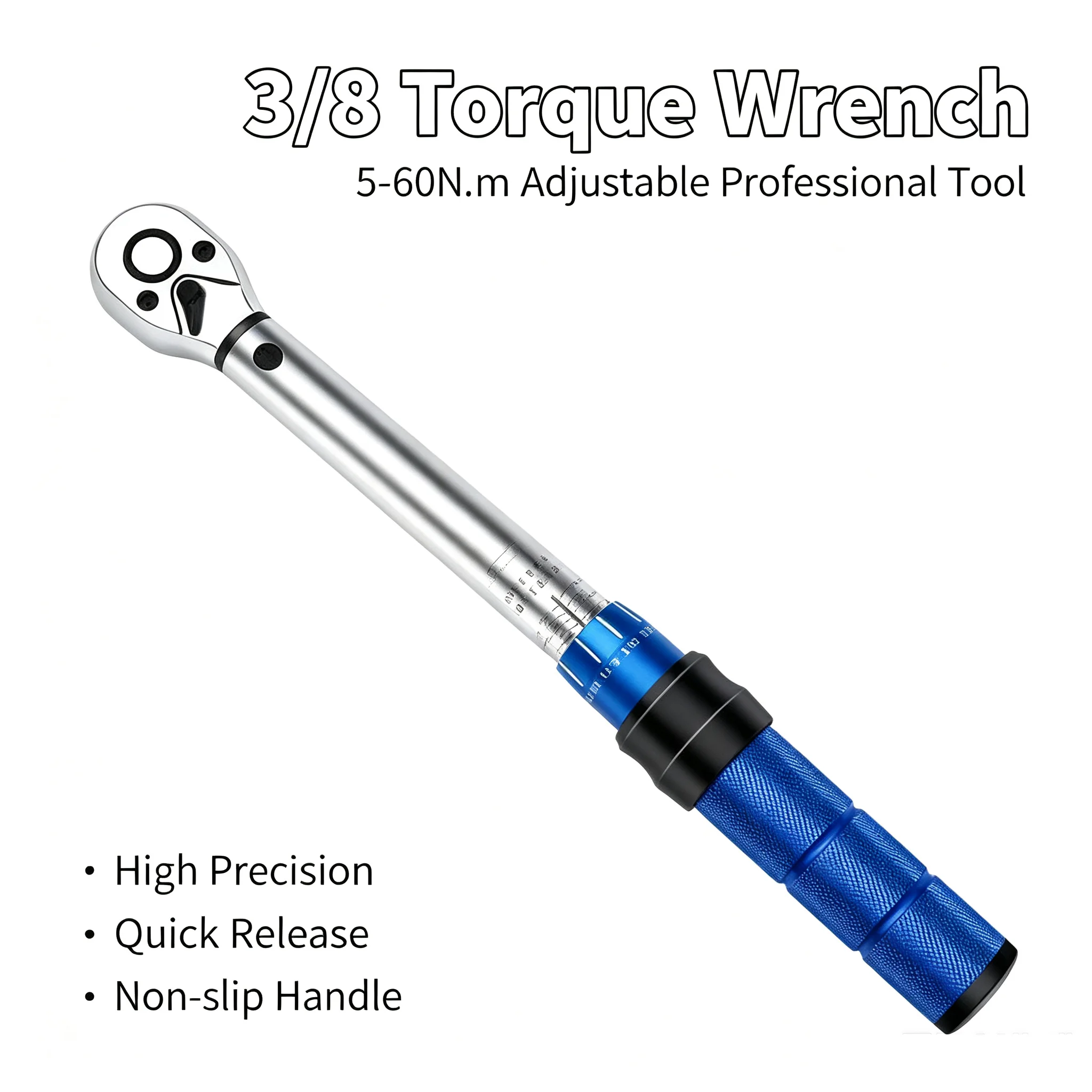 HTMCK High Precision Torque Wrench 3/8" Square Drive Professional Torque Key Bicycle Automotive Maintenance Tools view 5